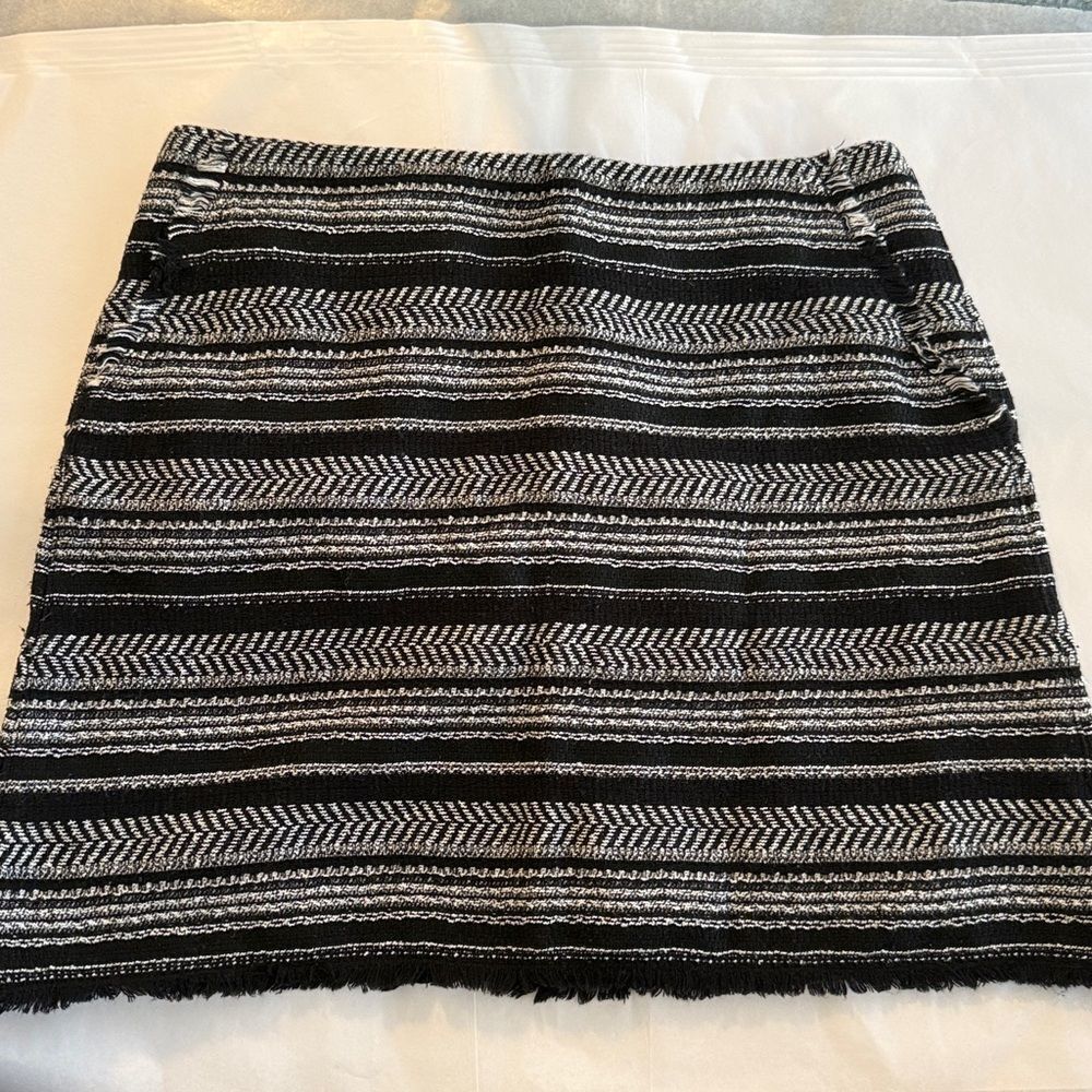 Ann Taylor Loft Woven Raw Hem Mini Skirt